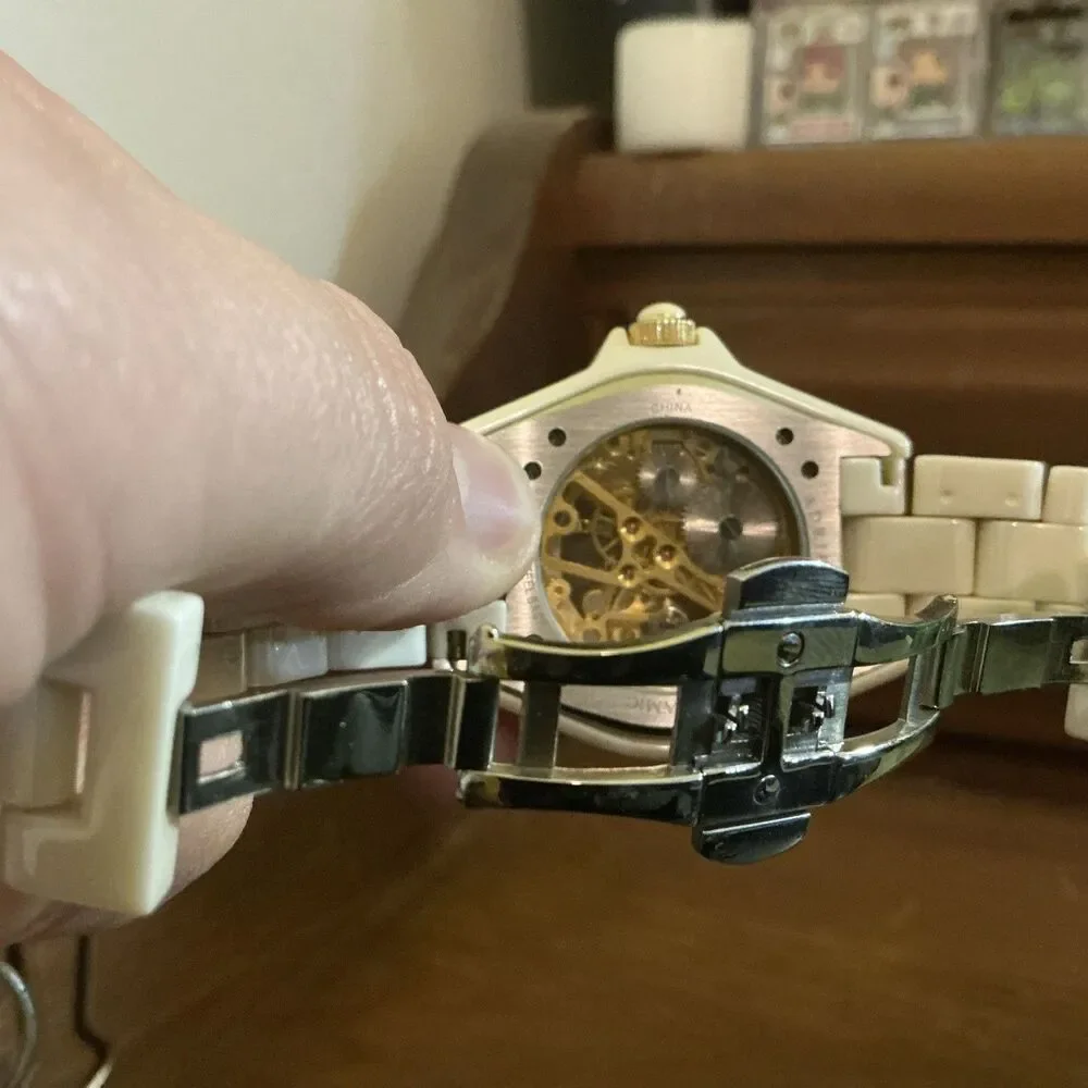 Wristwatch - Unisex- ADRIENNE - White Ceramic - Used - Runs
